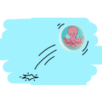 8635 BOUNCING BALL SEA ANIMALS 32MM
