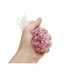 9268 SQUEEZE MESH BALL 65MM, GLITTER