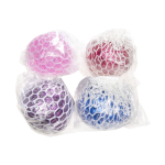 9268 SQUEEZE MESH BALL 65MM, GLITTER