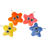 1702 PLUSH , SUPER SOFT, STAR BIG EYES 4ASS