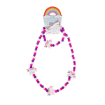 0470 WOODEN UNICORN NECKLACE W BRACELET