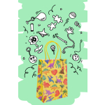 7425 PAPER GIFT BAG, DINOSAUR