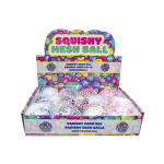 9268 SQUEEZE MESH BALL 65MM, GLITTER