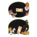 6391 BLACKBOARD W CHALK, SINTERKLAAS