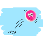 8640 BOUNCING BALL EMOTION FACES 32MM