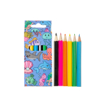 6070 COL PENCILS 6PCS SHORT SEA ANIMALS
