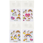 9730 4ASS SHINY STICKERS UNICORN