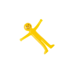 9603 STRETCHY SMILE FACE FIGURE S, YELLOW ONLY