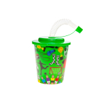 8178 3D CUP W STRAW & LID, FOOTBALL