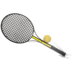 5129 TENNISSET BLACK W BALL NET