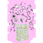 7420 PAPER GIFT BAG, UNICORN
