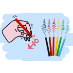 6063 COL PENCILS 6PCS SHORT PIRATE