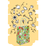 7424 PAPER GIFT BAG, FARM ANIMALS