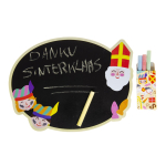 6391 BLACKBOARD W CHALK, SINTERKLAAS