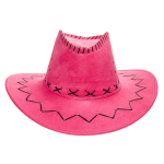 9174 PINK COWBOY HAT LEATHERLOOK