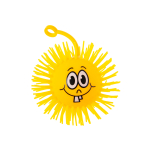 8389 PUFFER BALL W EMOTION FACES 10CM