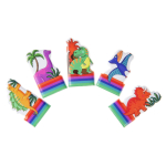6117 5PCS FINGERPUPPET DINOSAUR °°°°