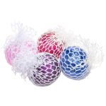 9268 SQUEEZE MESH BALL 65MM, GLITTER