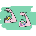 8488 12PCS TATTOO, DINOSAUR DB