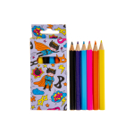 6075 COL PENCILS 6PCS SHORT SUPERHERO