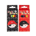6063 COL PENCILS 6PCS SHORT PIRATE