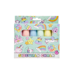 6381 6PCS SIDEWALK CHALK UNICORN
