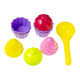 4652 9PCS CUPCAKE BEACH SET NETBAG