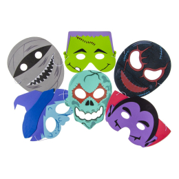 9668 6ASS SCARY MASKS IN FOAM