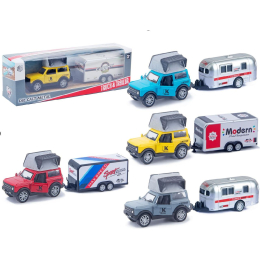 3056 DIECAST TRUCK & TRAILER PULL BACK