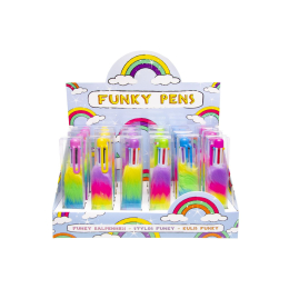 6325 6 COL FLUFFY BALLPEN