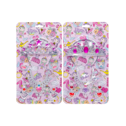 0073 PINK BEAUTY SET WITH TIARA & NECKLACE