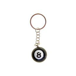 9967 KEYCHAIN BLACK BILLIARDS 8