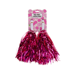 0018 POMPOMS PINK CHEERLEADER TC