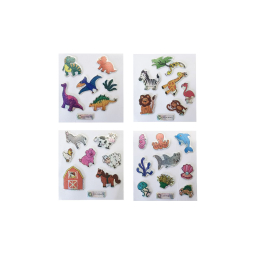9736 4ASS SHINY STICKER ANIMAL PP