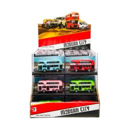 3047 DIECAST DOUBLE-DECKER BUS PULL BACK