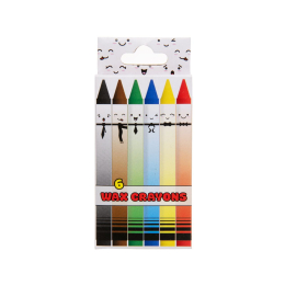 6030 WAX CRAYONS 6PCS