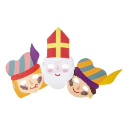 9683 SINTERKLAAS MASK IN FOAM, 3ASS