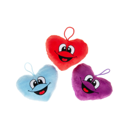 1713 PLUSH, SUPER SOFT, LAUGHING HEART 4ASS