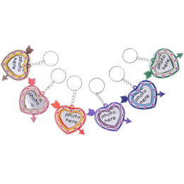 9976 KEYCHAIN PHOTO FRAME HEART SHAPE °