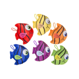 1747 PLUSH COLORFULL FISH 6ASS