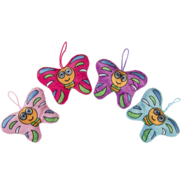 1843 PLUSH, SUPER SOFT, BUTTERFLY 4ASS