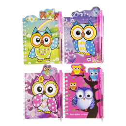 0511 NOTEBOOK W PEN OWL S