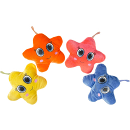 1702 PLUSH , SUPER SOFT, STAR BIG EYES 4ASS