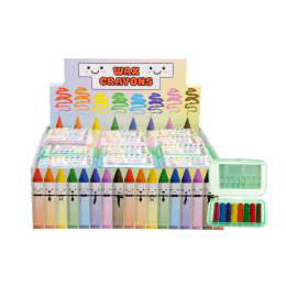 6032 8PCS MINI WAX CRAYON IN CASE °°°°