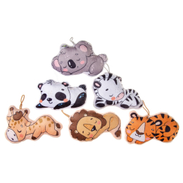 1911 PLUSH, SUPER SOFT, SLEEPING WILD ANIMALS