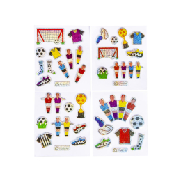 9744 4ASS SHINY STICKERS FOOTBALL
