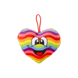 1901 PLUSH, SUPER SOFT, HEART RAINBOW S