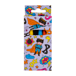 6075 COL PENCILS 6PCS SHORT SUPERHERO