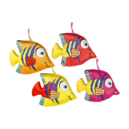1756 PLUSH, SUPER SOFT, TROPICAL FISH 4ASS
