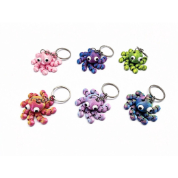 9875 KEYCHAIN LASER OCTOPUS COLOR